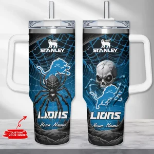 Detroit Lions Cold Drink Mugs Cup Printed Water Bottle 40oz AZC40OZT1009
