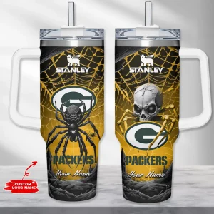 Green Bay Packers Cold Drink Mugs Cup Printed Water Bottle 40oz AZC40OZT1010