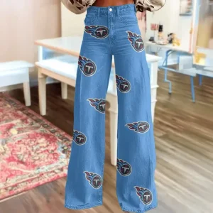Tennessee Titans Jeans Loose Straight Leg Trousers Trendy SPTJLSLT016