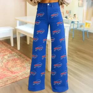 Buffalo Bills Jeans Loose Straight Leg Trousers Trendy SPTJLSLT027