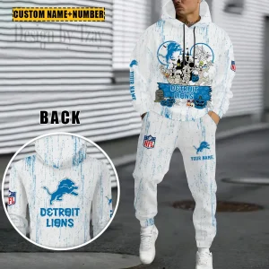 Detroit Lions Combo Hoodie And Sweatpants Gift For Fan AZHD1423
