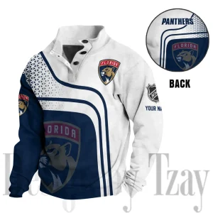 Florida Panthers Casual Long Sleeve Button Up Sweatshirt S9DBSCH2390