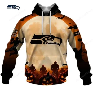 Seattle Seahawks NFL Halloween Pumpkin Hoodie AZHD1442