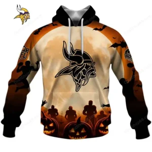 Minnesota Vikings NFL Halloween Pumpkin Hoodie AZHD1446