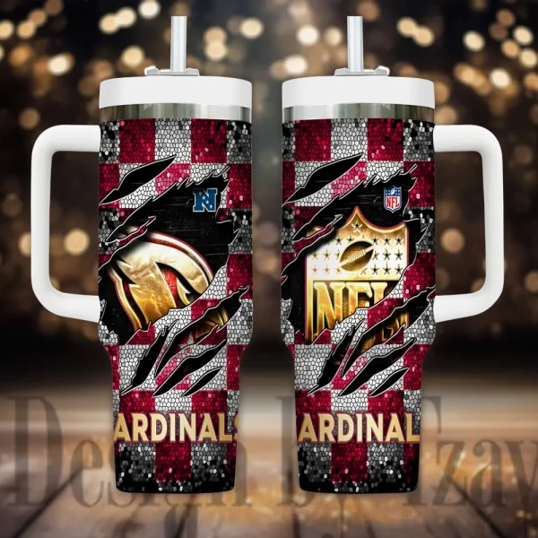 Arizona Cardinals Cold Drink Mugs Cup Printed Water Bottle 40oz AZC40OZT1031