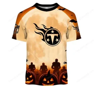 Tennessee Titans NFL Halloween Pumpkin T-Shirt AZTS1683