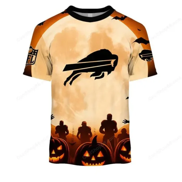 Buffalo Bills NFL Halloween Pumpkin T-Shirt AZTS1688