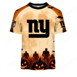 New York Giants NFL Halloween Pumpkin T-Shirt AZTS1693