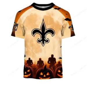 New Orleans Saints NFL Halloween Pumpkin T-Shirt AZTS1699