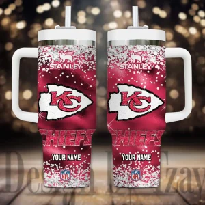 Kansas City Chiefs Cold Drink Mugs Cup Printed Water Bottle 40oz AZC40OZT1078