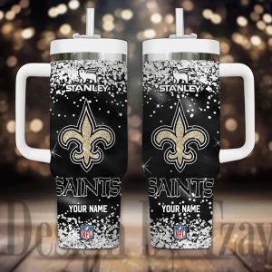 New Orleans Saints Cold Drink Mugs Cup Printed Water Bottle 40oz AZC40OZT1085