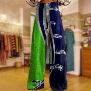 Seattle Seahawks Jeans Loose Straight Leg Trousers Trendy SPTJLSLT048