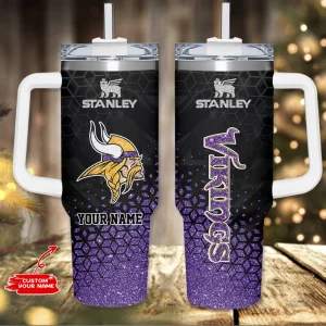 Minnesota Vikings Commanders Cold Drink Mugs Cup Printed Water Bottle 40oz AZC40OZT1115