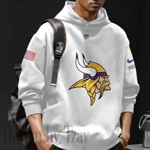 Minnesota Vikings Men's Loose Long Sleeve Multiple Pocket Hoodie SPTLLSMPH021