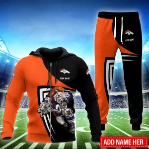 Denver Broncos Combo Zip Hoodie And Sweatpants Gift For Fan AZHD1538
