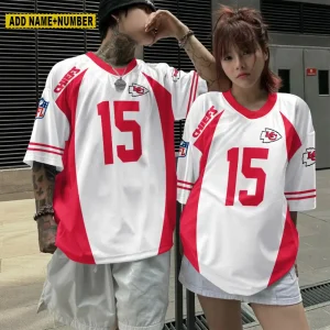 Kansas City Chiefs Couple T-shirts Custom Any Name And Number Gifts For Fan SPTCT016