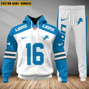Detroit Lions Combo Hoodie And Sweatpants Gift For Fan AZHD1572