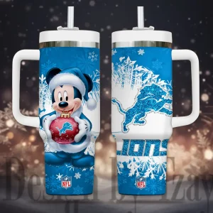 Detroit Lions Cold Drink Mugs Cup Printed Water Bottle 40oz AZC40OZT1137