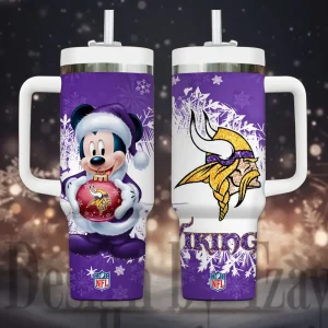 Minnesota Vikings Cold Drink Mugs Cup Printed Water Bottle 40oz AZC40OZT1147