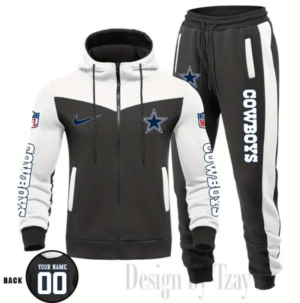 Dallas Cowboys NFL Men's Tracksuit Hooded Zipper Fashion Casual Sports SPTMTHZFCS105
