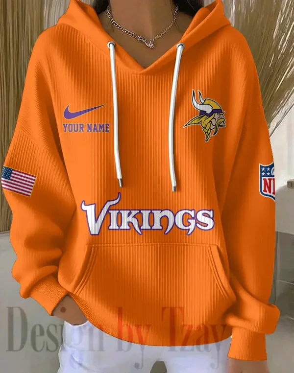 Minnesota Vikings Women Ribbed Hoodie SPTWRBHD021