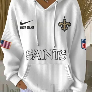 New Orleans Saints Women Ribbed Hoodie SPTWRBHD023