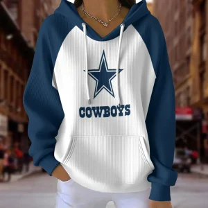 Dallas Cowboys Women Ribbed Hoodie SPTWRBHD073