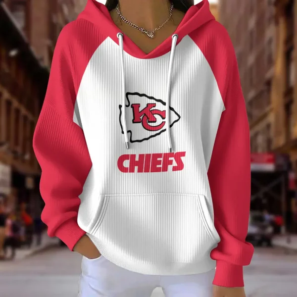 Kansas City Chiefs Women Ribbed Hoodie SPTWRBHD080