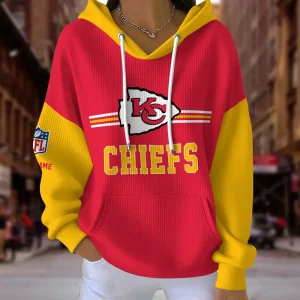 Kansas City Chiefs Women Ribbed Hoodie SPTWRBHD144