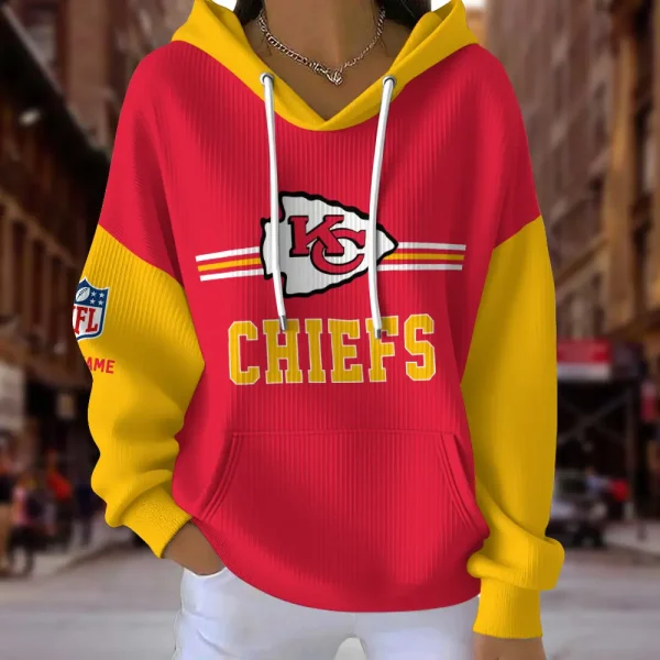 Kansas City Chiefs Women Ribbed Hoodie SPTWRBHD144