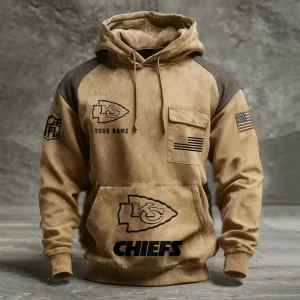 Kansas City Chiefs Vintage Outlander Rustic Hoodie SPTVORH016