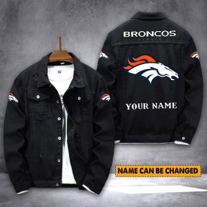 Denver Broncos Personalized New Denim Jacket S9DJ022