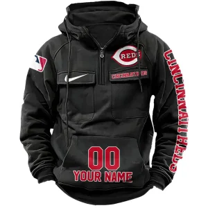 Cincinnati Reds Vintage Men Hoodie AZVMHD177