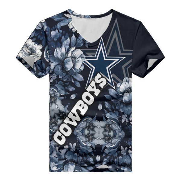 Dallas Cowboys V-neck Women T-shirt BG646 - Image 2