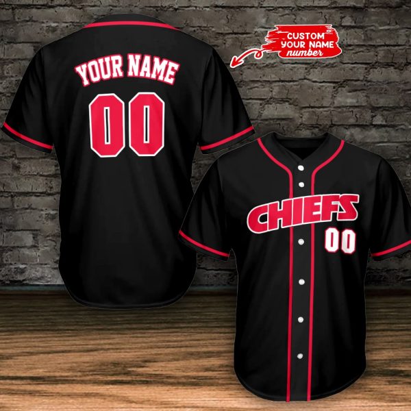Kansas City Chiefs Personalized Baseball Jersey BG784