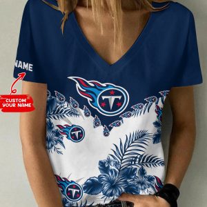Tennessee Titans Personalized V-neck Women T-shirt BG609