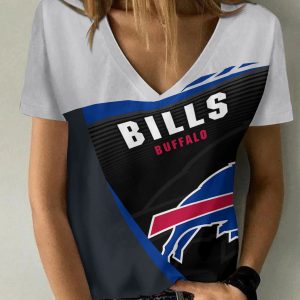 Buffalo Bills Personalized V-neck Women T-shirt BG641