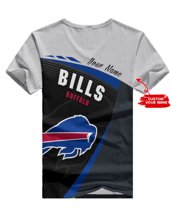 Buffalo Bills Personalized V-neck Women T-shirt BG641 - Image 2