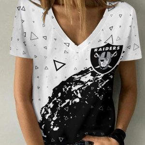 Las Vegas Raiders V-neck Women T-shirt BG651