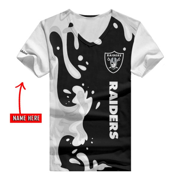 Las Vegas Raiders Personalized V-neck Women T-shirt BG657 - Image 2