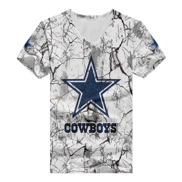 Dallas Cowboys V-neck Women T-shirt BG661 - Image 2
