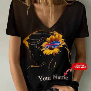 Buffalo Bills Personalized V-neck Women T-shirt BG683