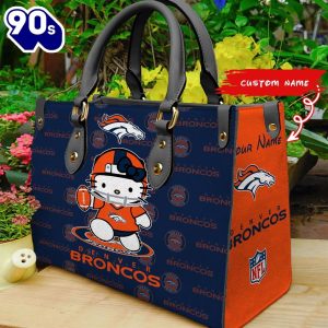 Denver Broncos Kitty Personalized Leather Hand Bag BBLTHB900