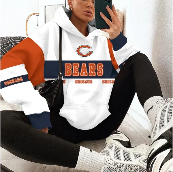 Chicago Bears Hooded Pocket Pullover Hoodie AZCHD476