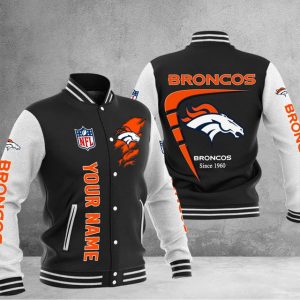 Denver Broncos Custom Multicolors Button Jacket CJ48