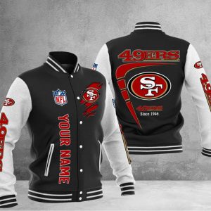 San Francisco 49ers Custom Multicolors Button Jacket CJ55