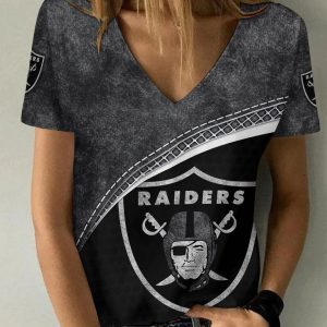 Las Vegas Raiders V-neck Women T-shirt BG715