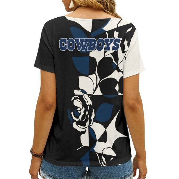 Dallas Cowboys Personalized V-neck Women T-shirt AGCWTS372 - Image 2
