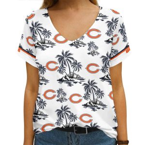 Chicago Bears Summer Collection V-neck Women T-shirt | Shorts BG702