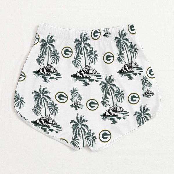 Green Bay Packers Summer Collection V-neck Women T-shirt | Shorts BG703 - Image 3